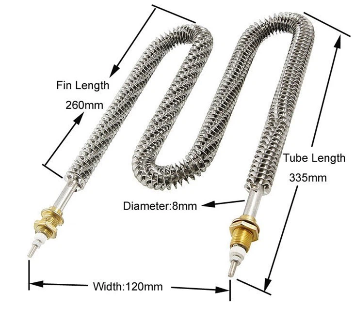 m Type Finned Air Heating Element